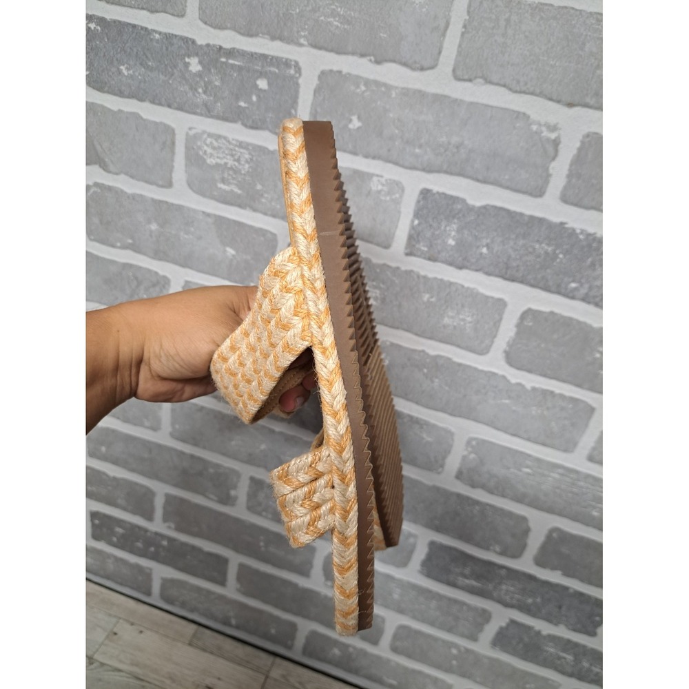 Lucky Brand Decime Espadrille Sandals Slip On Woven Jute‎ Beige tones Size 8M - Picture 12 of 13
